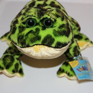 Webkinz Ganz 10” Bull Frog Plush Stuffed Animal Used Loose
